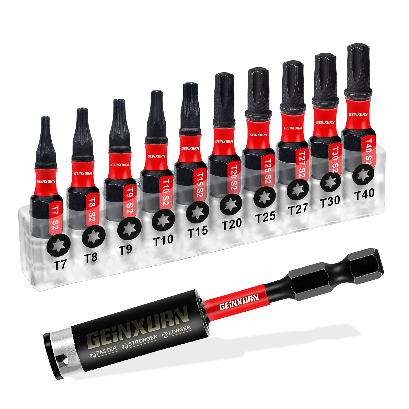 1 Inches T7-T40 Torx Screwdriver Bit Set Impact Tough Magnetic S2 Alloy Steel Star Bit with Sase screwdriver set