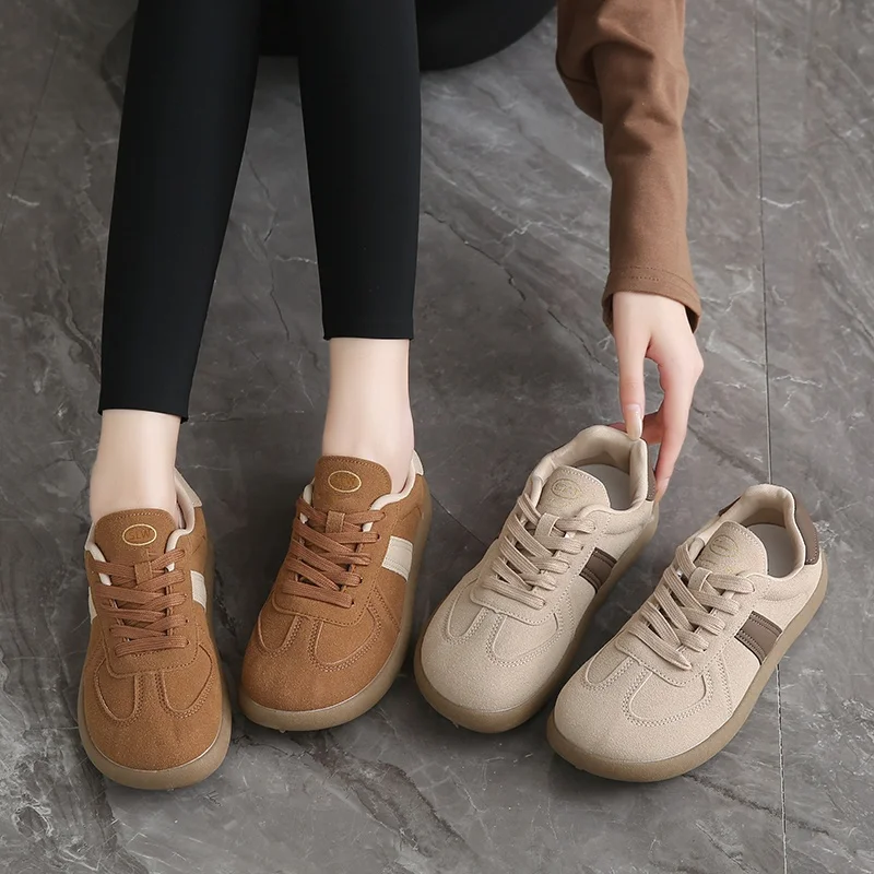 Autumn New Fashion Trend Women's Casual Shoes College Style Wide Toe Soft Comfortable Flat Shoes Outdoor Casual Sports Shoes 5