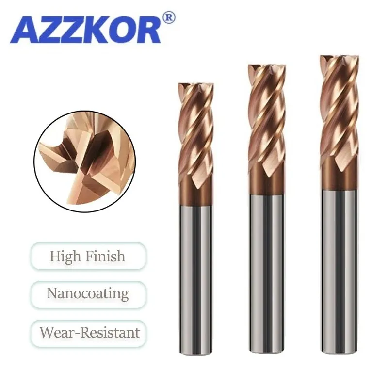 Azzkor Singular Milling Cutter Alloy Coating Tungsten Steel Tool Cnc