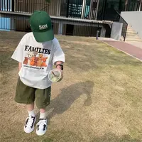Boys' Summer Short Sleeve T-shirt New Small And Medium Children's Round Neck Top Children's Casual Versatile Half Sleeve Fashion 2