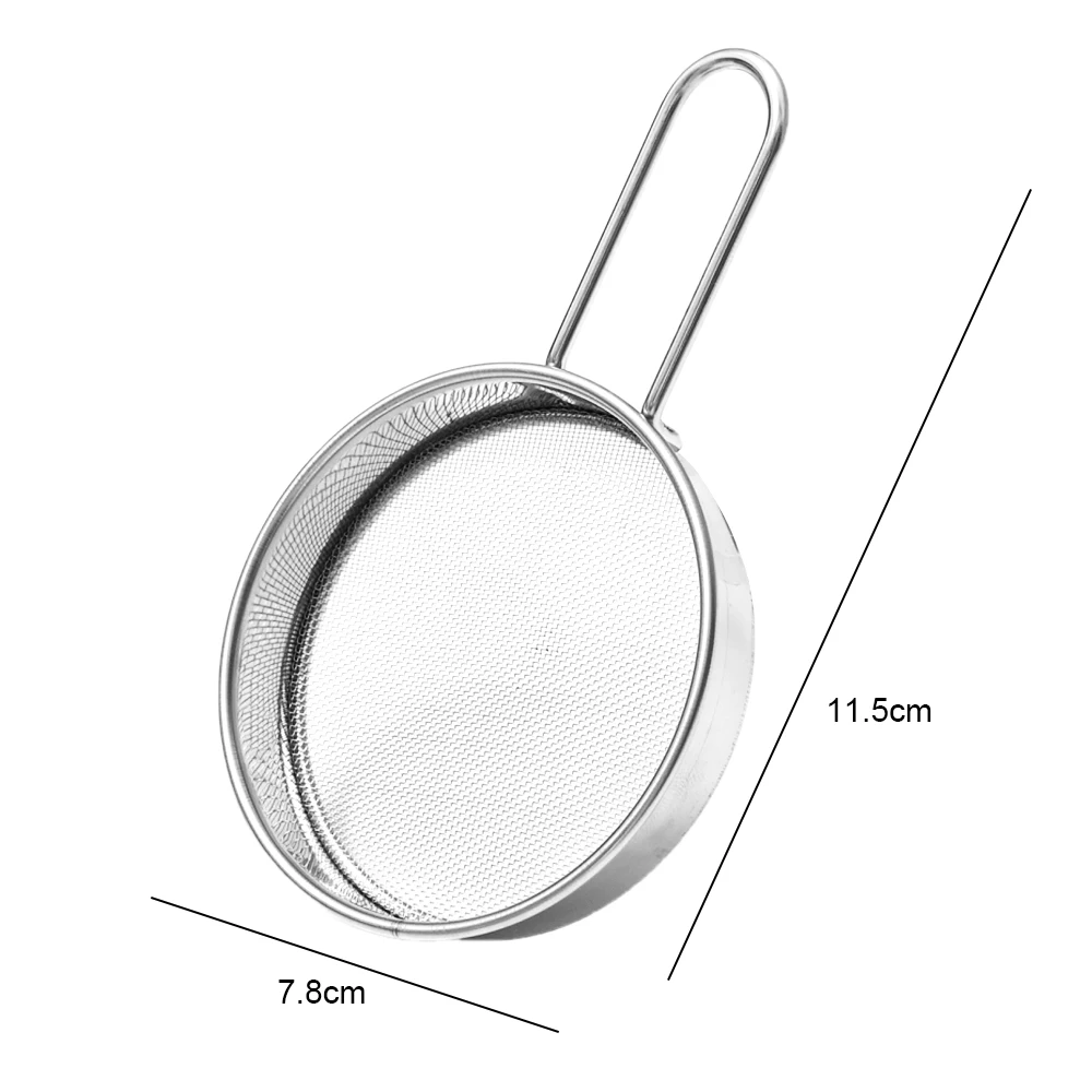 Mini Colino A Rete Fine In Plastica Con Manico – Bianco, Per Tè, Farina, Spezie E Filtraggi Vari