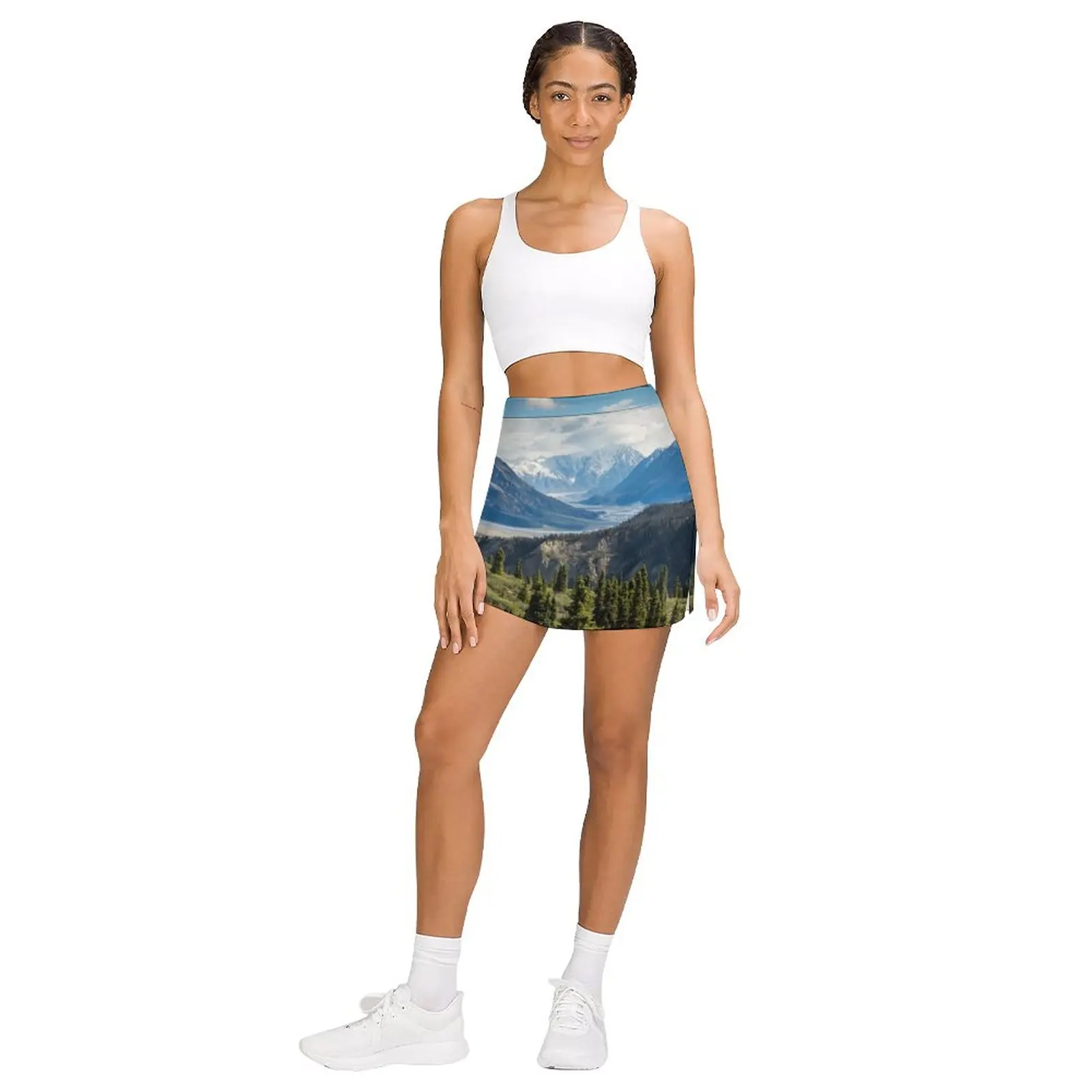 Forest Mountains River National Park Nature Photography Wall Art Light proof trouser skirt women's clothing trend 2024