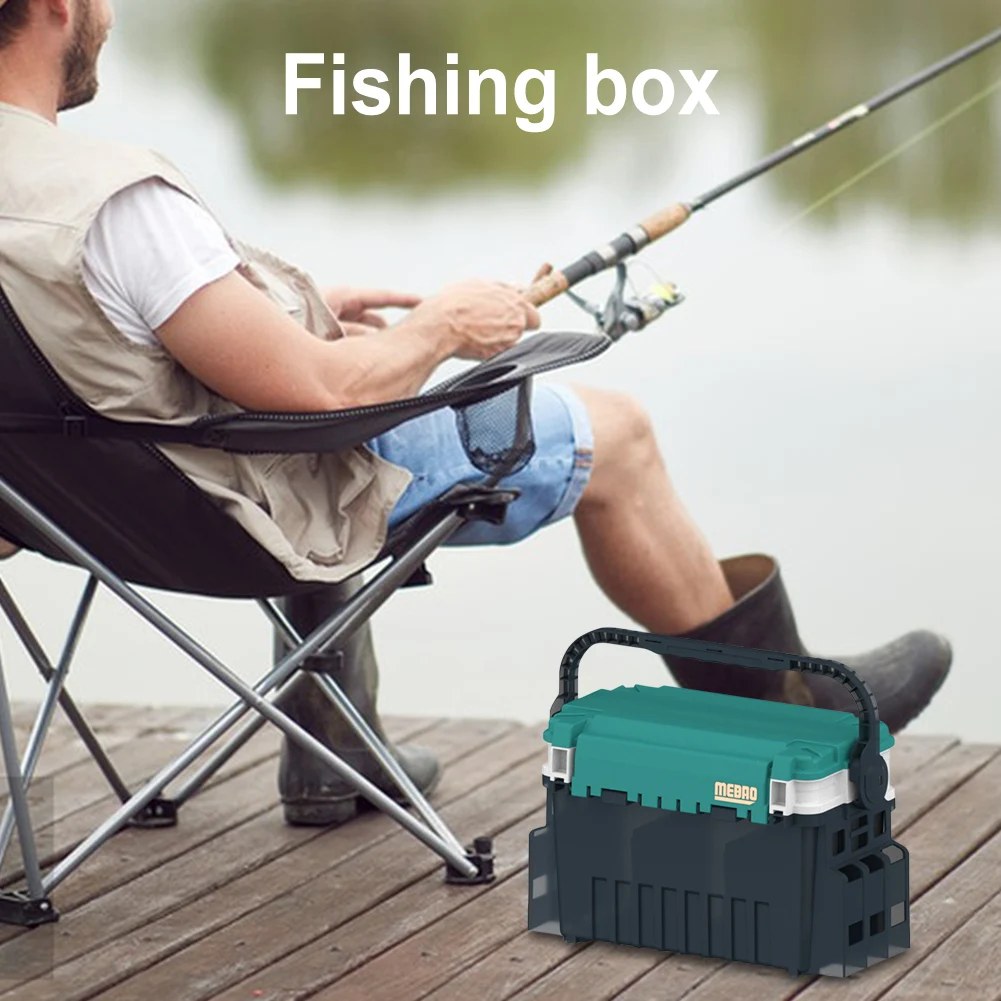 Fishing Tackle Box Large Capacity Fishing Tools Organizer Case Fishing Rod  Reel Storage Gear Portable Fishing Lures Hook Box