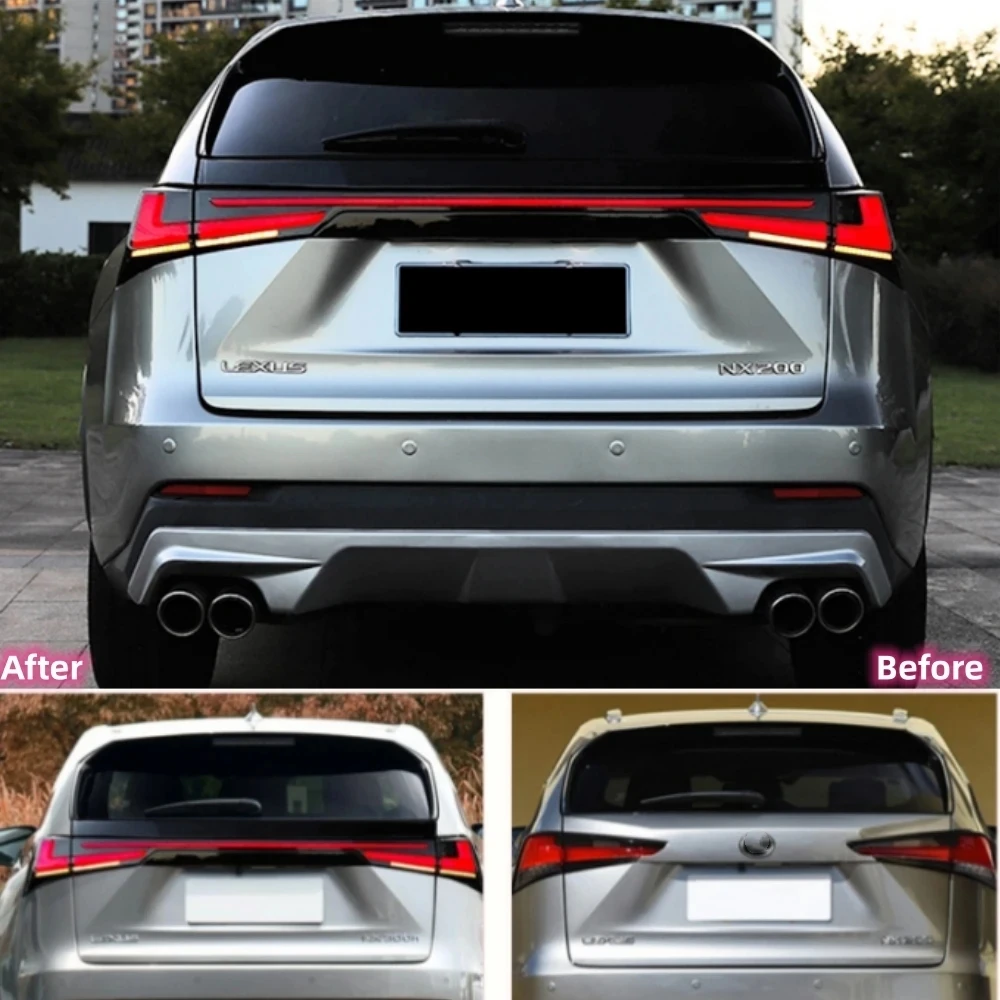 

Car Lights For Lexus NX Taillight 2014-2022 NX200 NX300 Through LED Running light Streamer Turn signal LED Tail Lamp Assembly