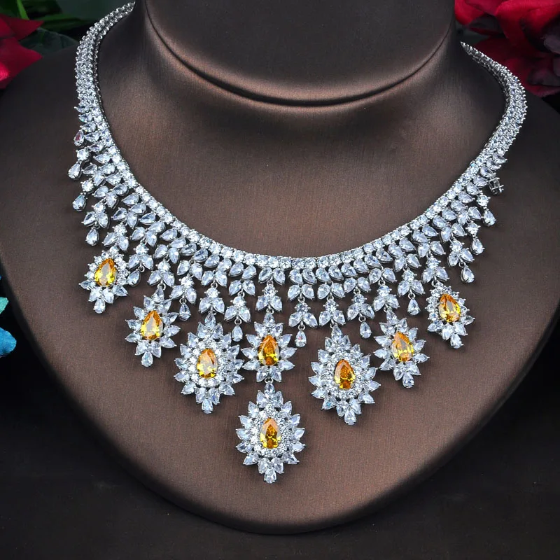 

Fashion New Arrival AAA CZ Bridal Flower Shape Set for Wedding Jewelry Sets Women Fashion Jewelry Parure Bijoux Femme N-720