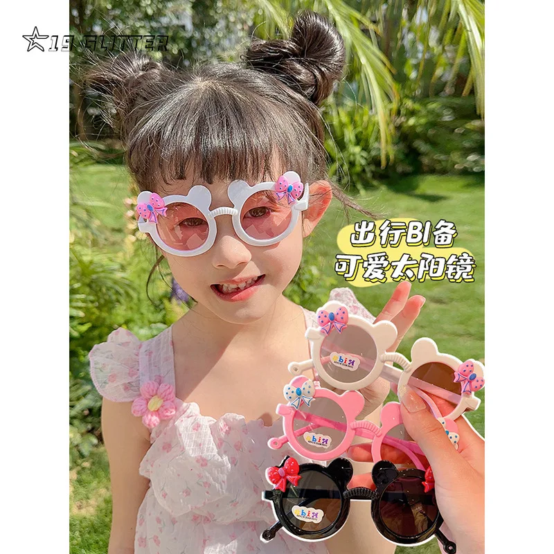 Polarized Children Sunglasses Boy Girl Cartoon UV400 Glasses Eyewear Bag Outdoor Hike Travel