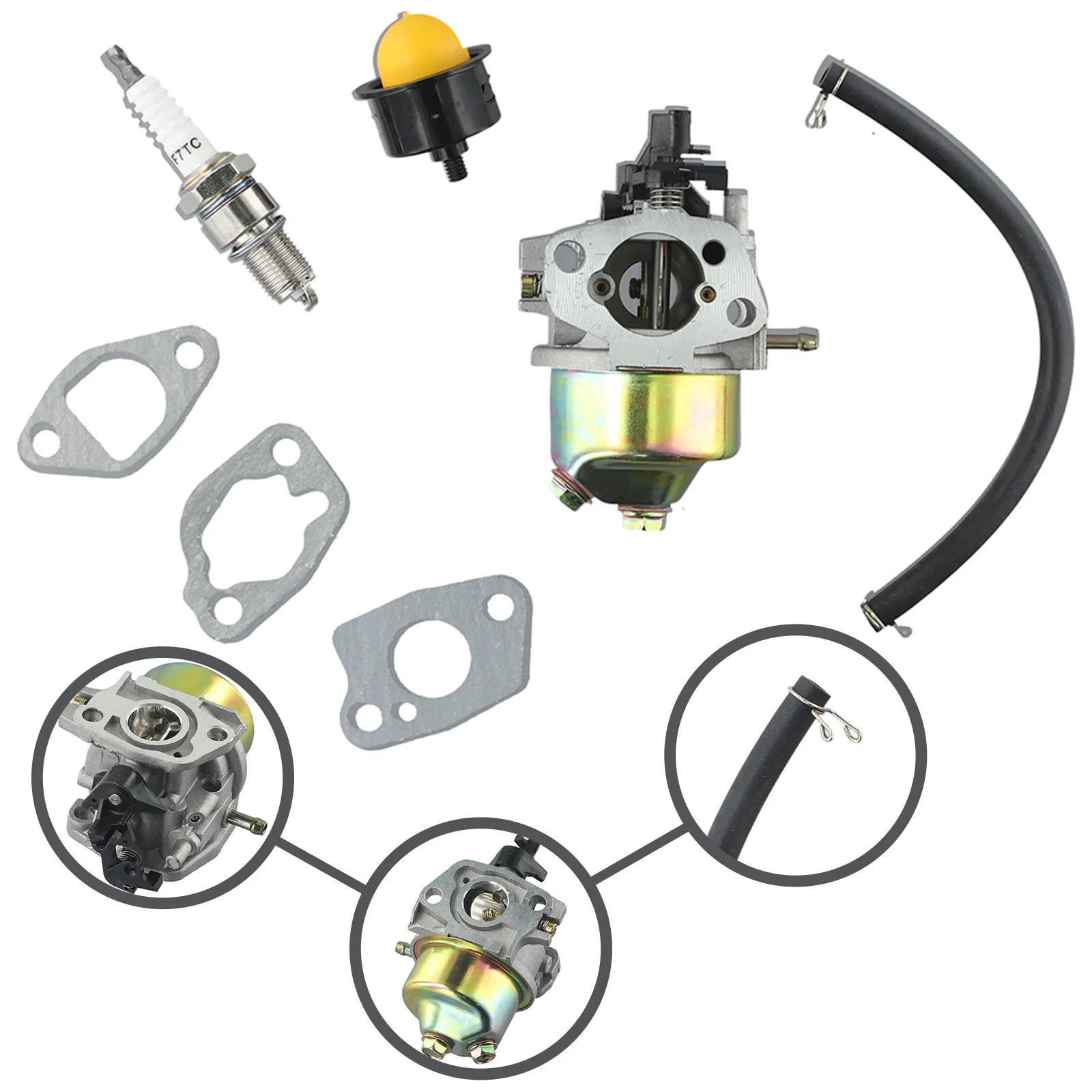 Arebos Carburatore Kit Brast Carburatore Einhell Per Fuxtec Guarnizione Gude Hecht Tosaerba Parti Pompa Primer Rotenbach Candela