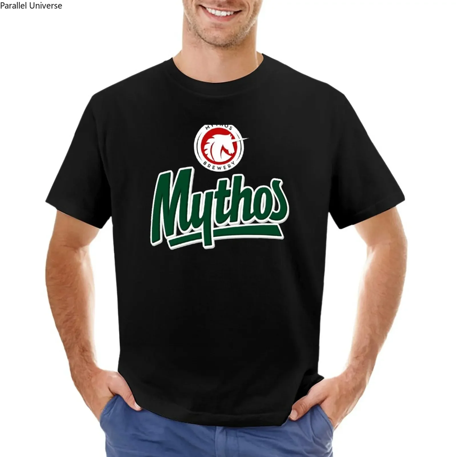 

Футболка Mythos-beer, индивидуальные футболки, летние топы, графическая футболка, винтажная одежда, мужские футболки чемпиона