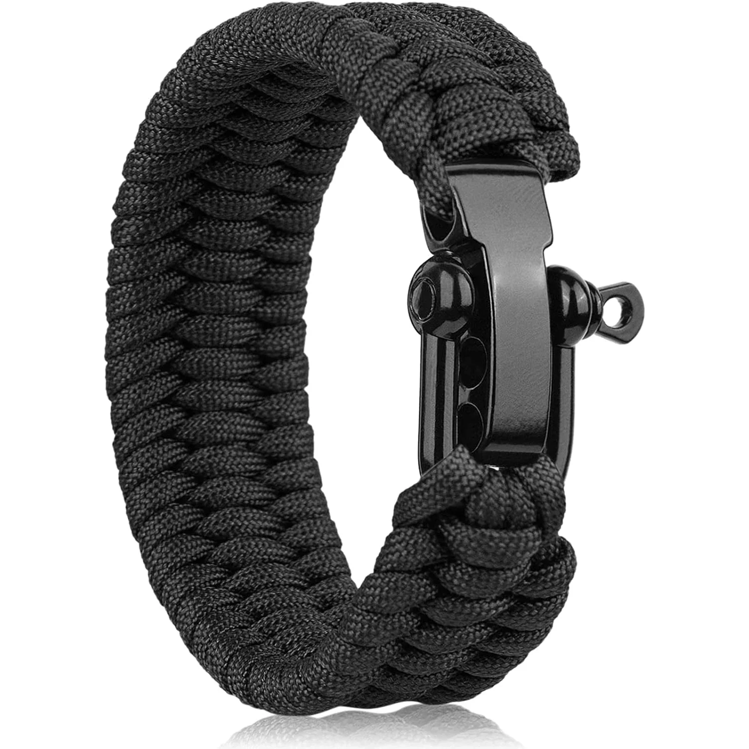 Survival Paracord Bracelet Adjustable U-Type Buckle Three-Holes