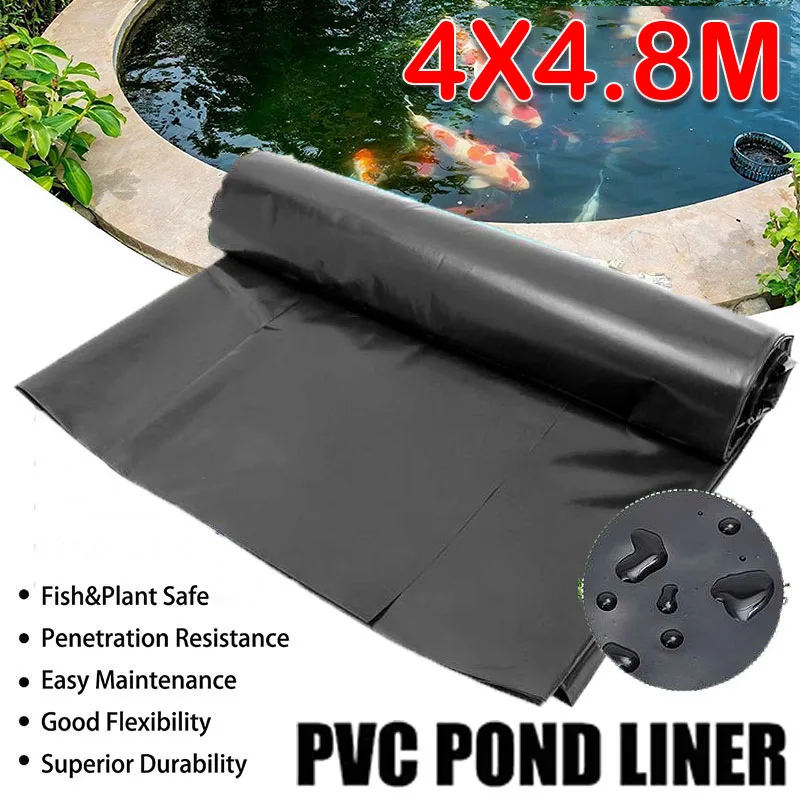 Fish Pond Liner Cloth Waterproof Gardens Pools Membrane Black Flexible Streams Fountains