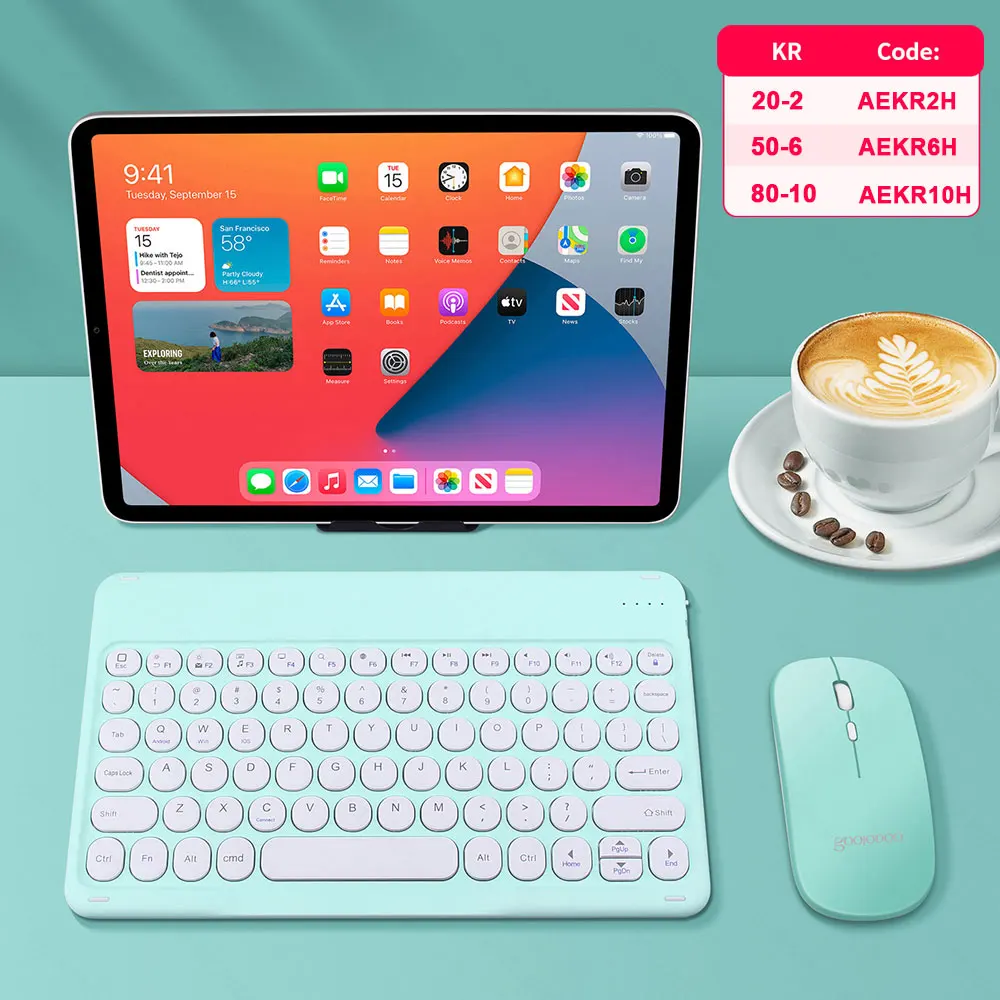 Bluetooth Keyboard Wireless Keyboard and Mouse Teclado for iPad 10th Xiaomi Samsung Huawei Tablet Android IOS Windows