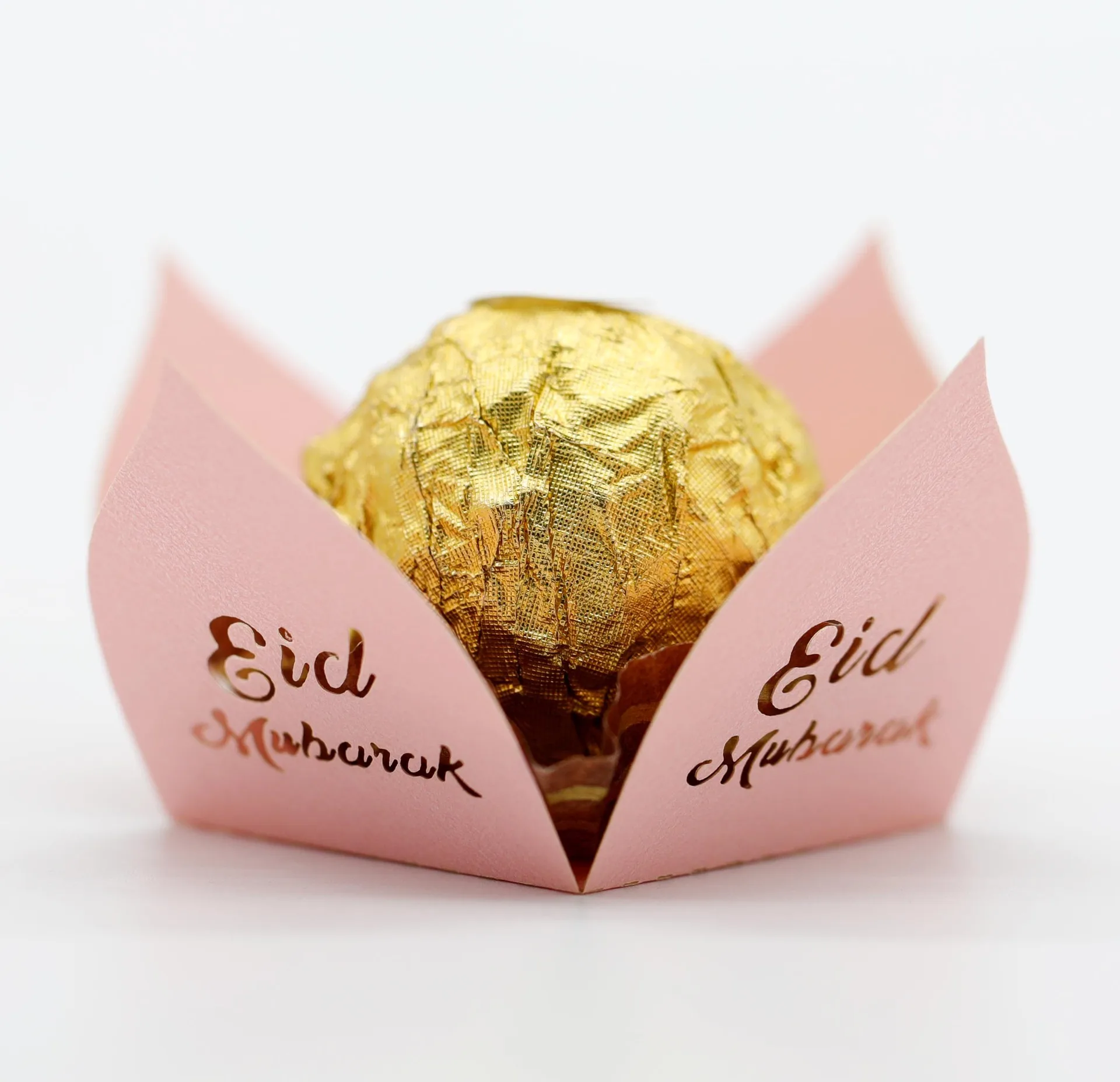 100 Pezzi Medio Oriente Eid Ramadan Scatola Di Caramelle Dorate Festa Di Nozze Eid Ferrero Pizzo Di Carta Al Cioccolato