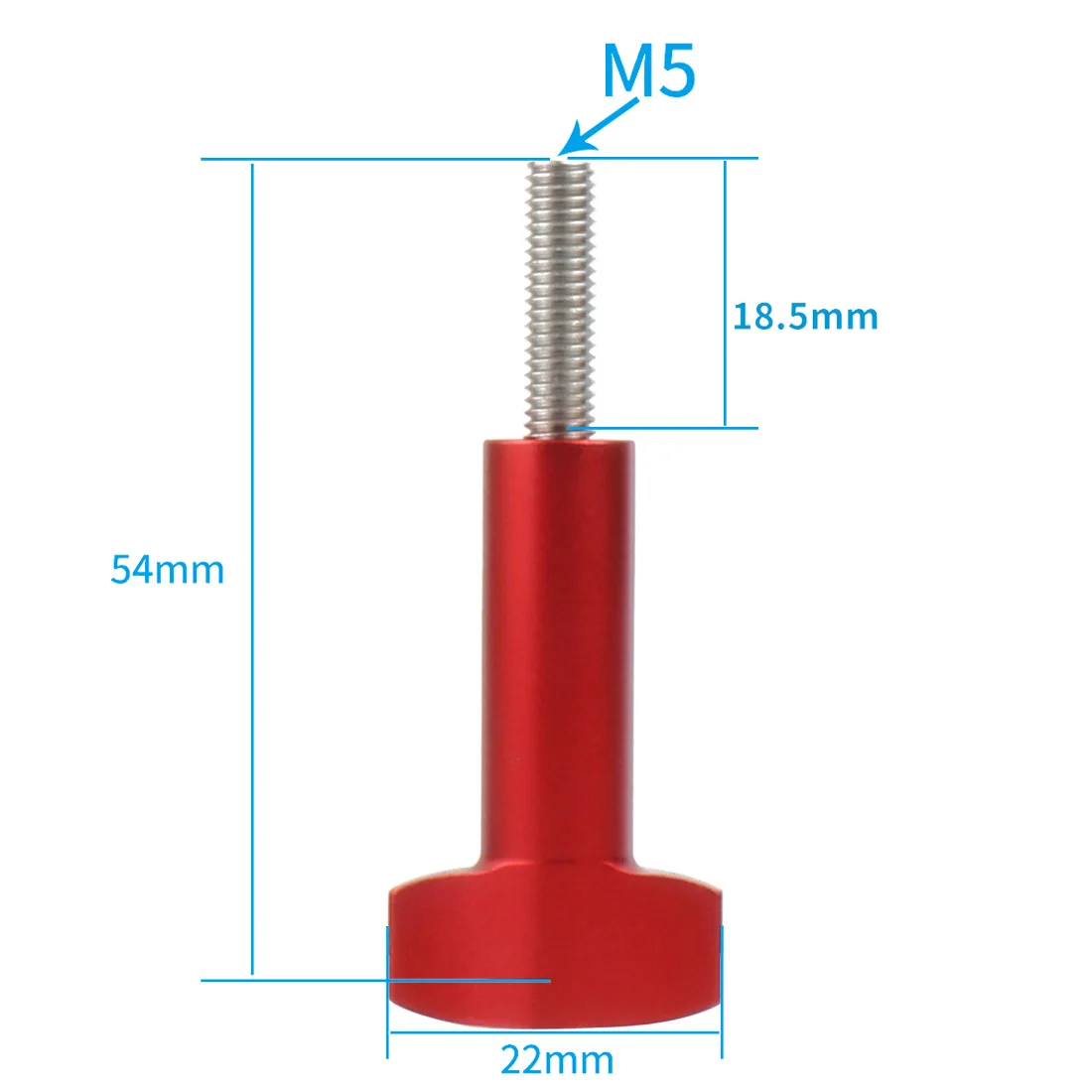 M5 Thread Bolt Stainless Steel Aluminium Alloy T Hand Tighten Screw Clamping Kno