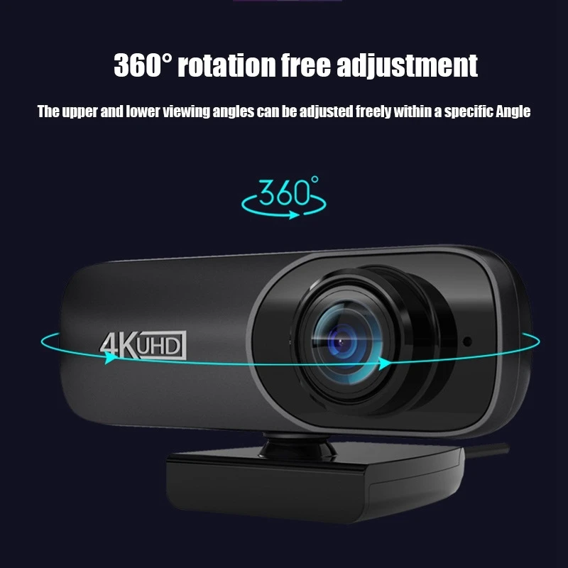 Webcam 4K Uhd 3840X2160P Webcam 800W Pixels Computer Camera 120&deg; Groothoek Web Camera Met Microfoon pc webcam pc web camera computer camera
