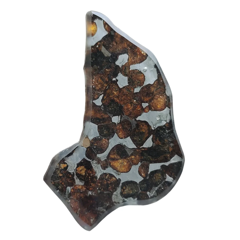 

14.2g SERICHO Pallasite Olive Meteorite Specimen Natural Meteorite Material Sliced Collection - From Kenya - QA216
