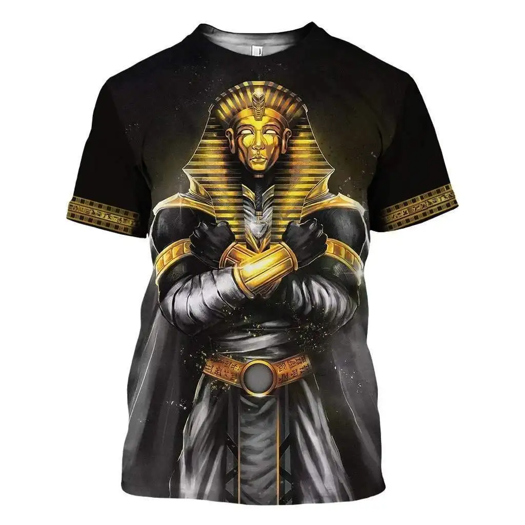 Sommer Mode Männer t-shirt 3D Gedruckt Anubis Alte Ägyptische Mythologie T-Shirt Straße Trend Wilden Unisex kurzarm TTD02 – Detail 3