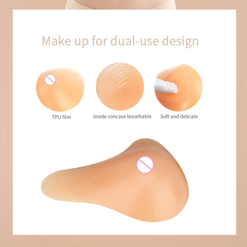 LERVANLA LT New Design Breathable Fake Silicone Breast Form Artificial Boob Prosthesis for Women Mastectomy 180-600g/pc