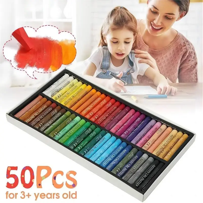 MUNGYO Artist Oil Pastel Set 12/25/50 Professional Painting Drawing Graffiti Art Crayons Washable Round Non Toxic Sticks MOPS