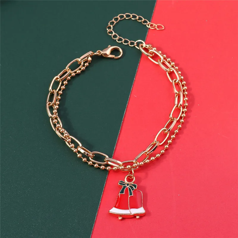 Aihua Modische Weihnachtsarmbänder Neujahr Weihnachtsbaum Glocke Rentier Santa Schneeflocke Armbänder für Frauen Modeschmuck Geschenke – Detail 12