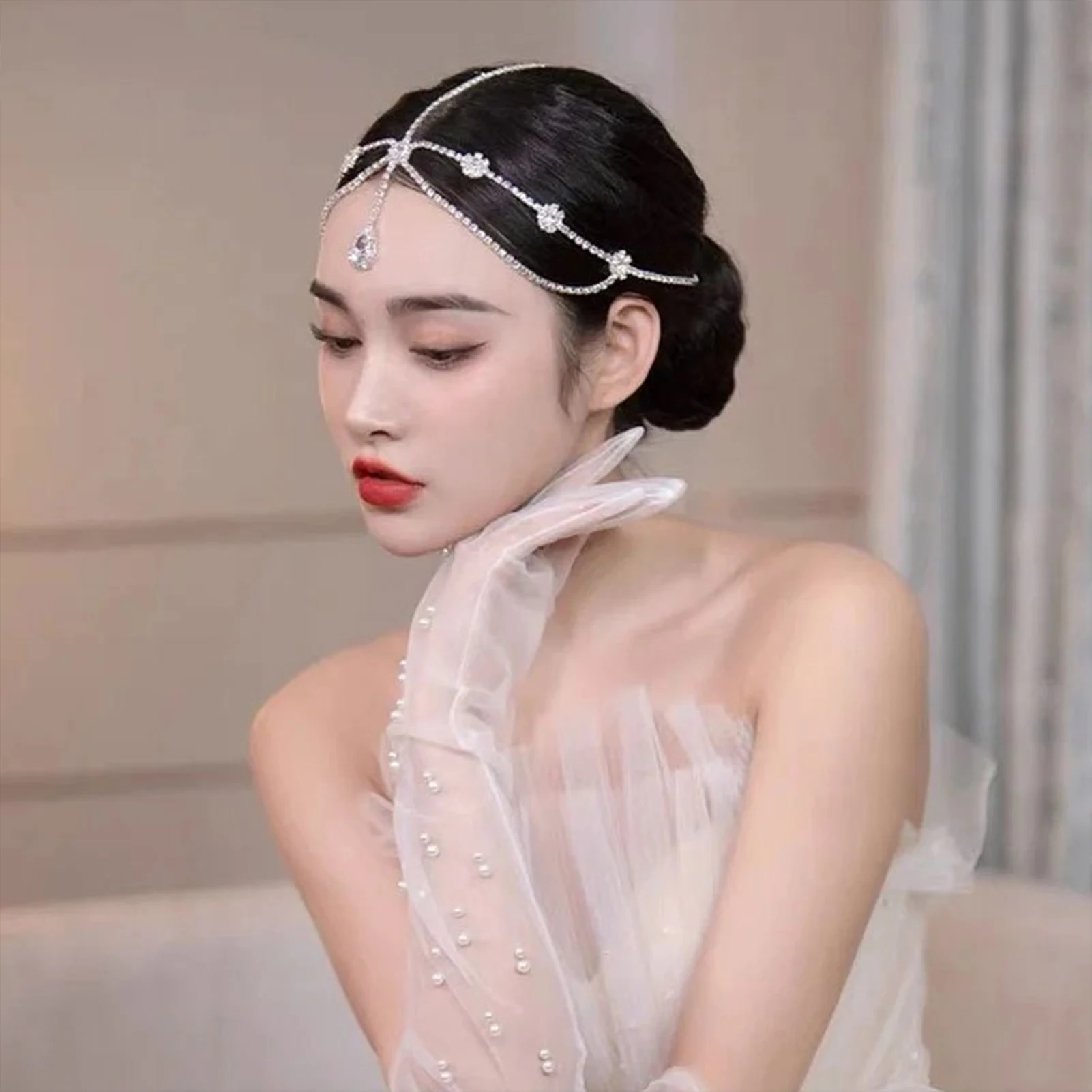 여성용 헤어밴드 머리 장식, 고급스러운 드롭 클로 체인 액세서리, 어머니 딸 친구