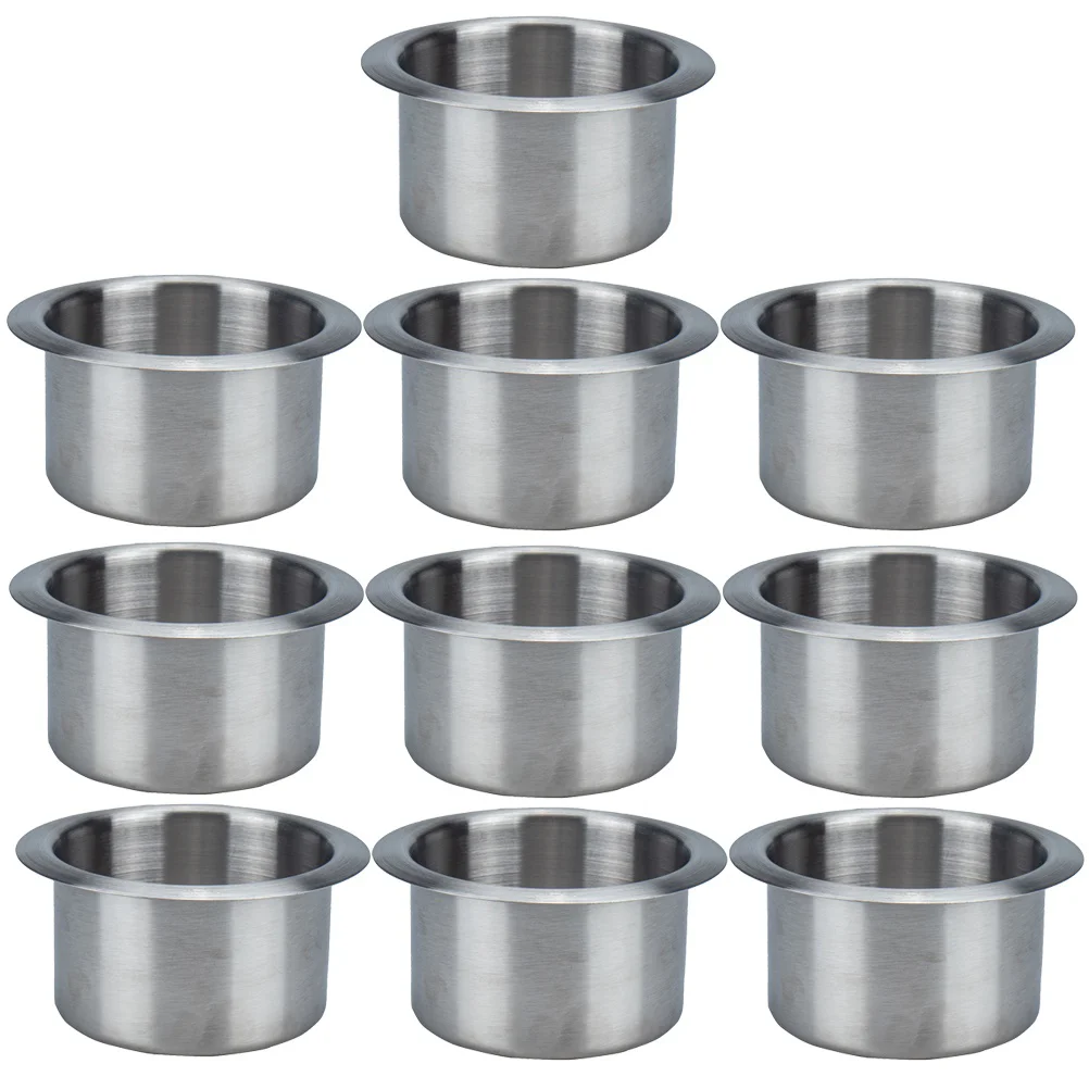 

10pcs Car Cup Holder Stainless Steel Cup Holder Simple Practical Refit Cup Holder Self for Motor Homes Car Auto 85x55cm