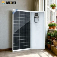 Panneaux solaires rigides RVPOZWER 200W/400W/800W, cellules monocristallines de type N 18BB, rendement élevé de 24% pour système de charge domestique, camping-car, appartement, balcon, extérieur, camping hors réseau, cadre blanc, style plaque arrière. 5