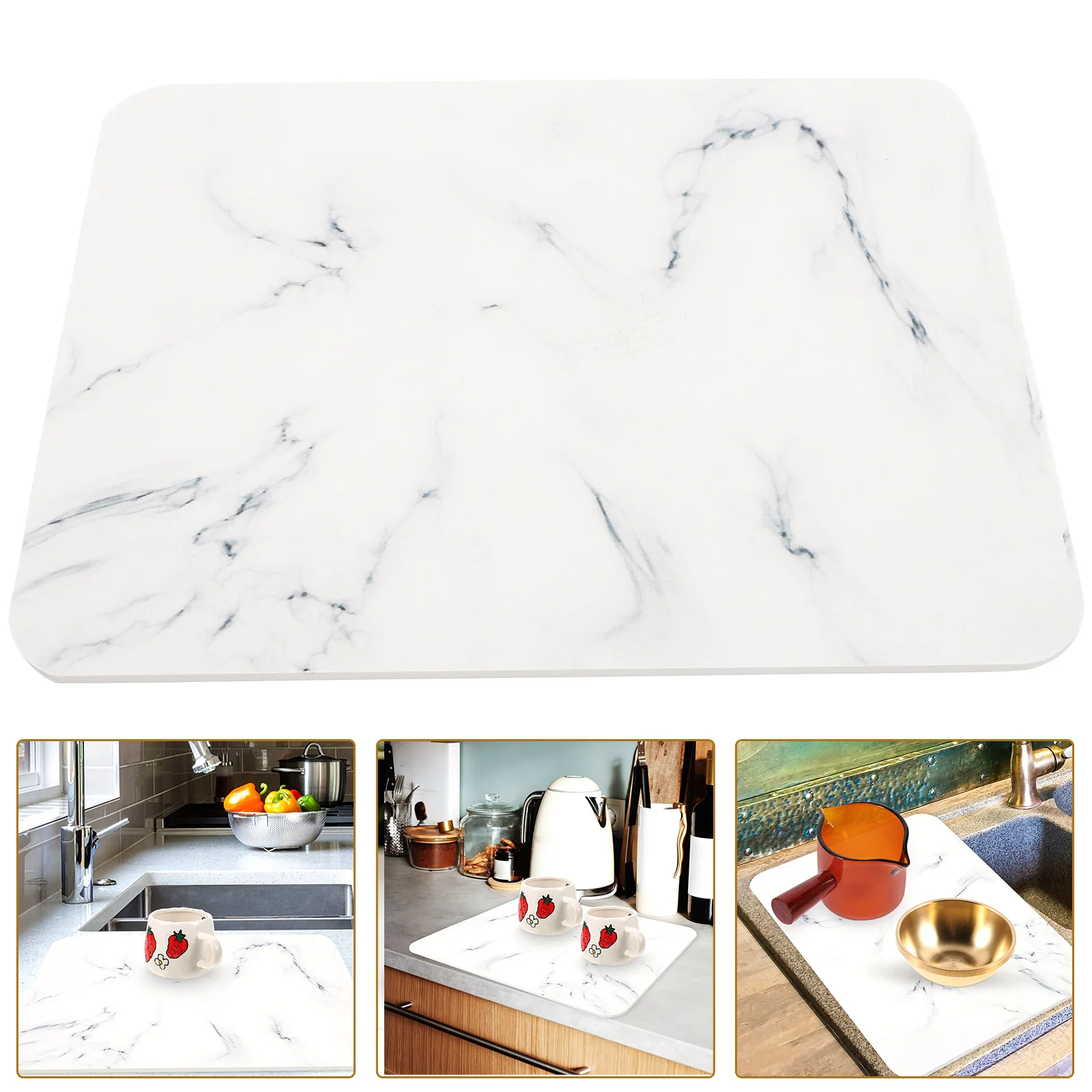 

Dish Drying Mat Dish Pad Kitchen Countertop Drying Pad Reusable Drying Mat Kitchen Supplies