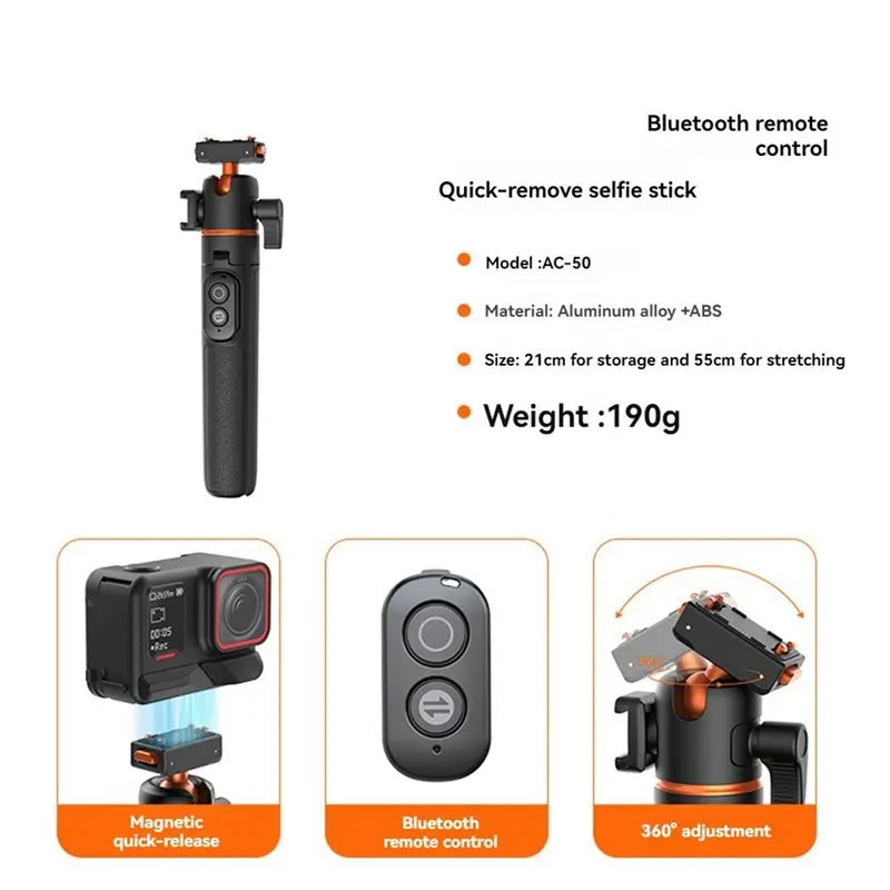 FULL-For Acepro2/X5 블루투스 셀카봉 삼각대 확장형 리모컨 모노포드 조절식 셀카봉
