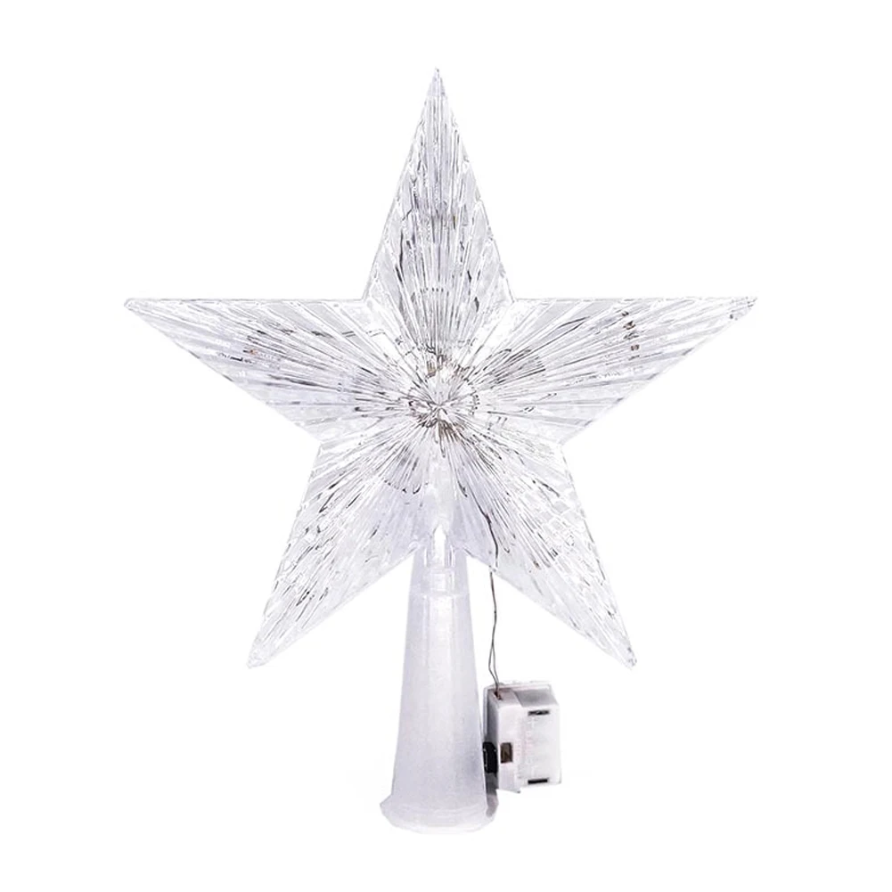 20cm 15cm Glowing Christmas Tree Topper Xmas Tree Star Lamp Light Decorations for Home Xmas Ornaments Navidad Props christmas tree decoration christmas star decoration christmas lamp decoration