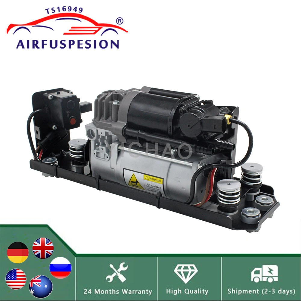 

Air Suspension Compressor Pump with Solenoid Valve Block and Bracket For BMW F01 F02 F04 F11 37206864215 37206789450