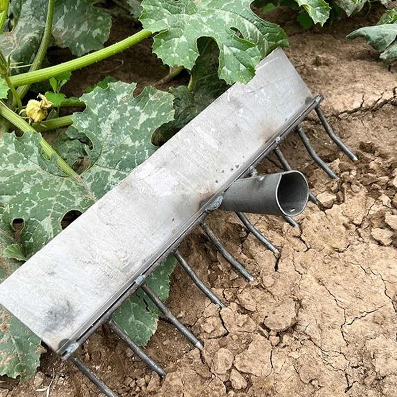 Dual-purpose garden rake Dual-purpose hoe ten-tooth rake hoe gardening planting flowers vegetables short handle garden agricult