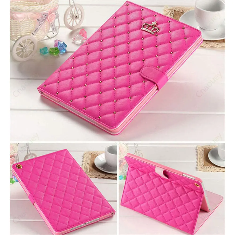 Suporte de Lambskin Smart Case para Ipad Ipad 7th 8th 9th 10th Gen Ipad Air4 Air5 Pro11 Ipad 9.7 2023 2023 Mini Coque - Imagem 4