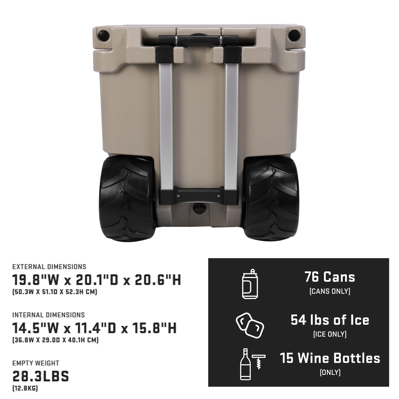 Insulated Wheeled Cooler Box for Camping and Picnics