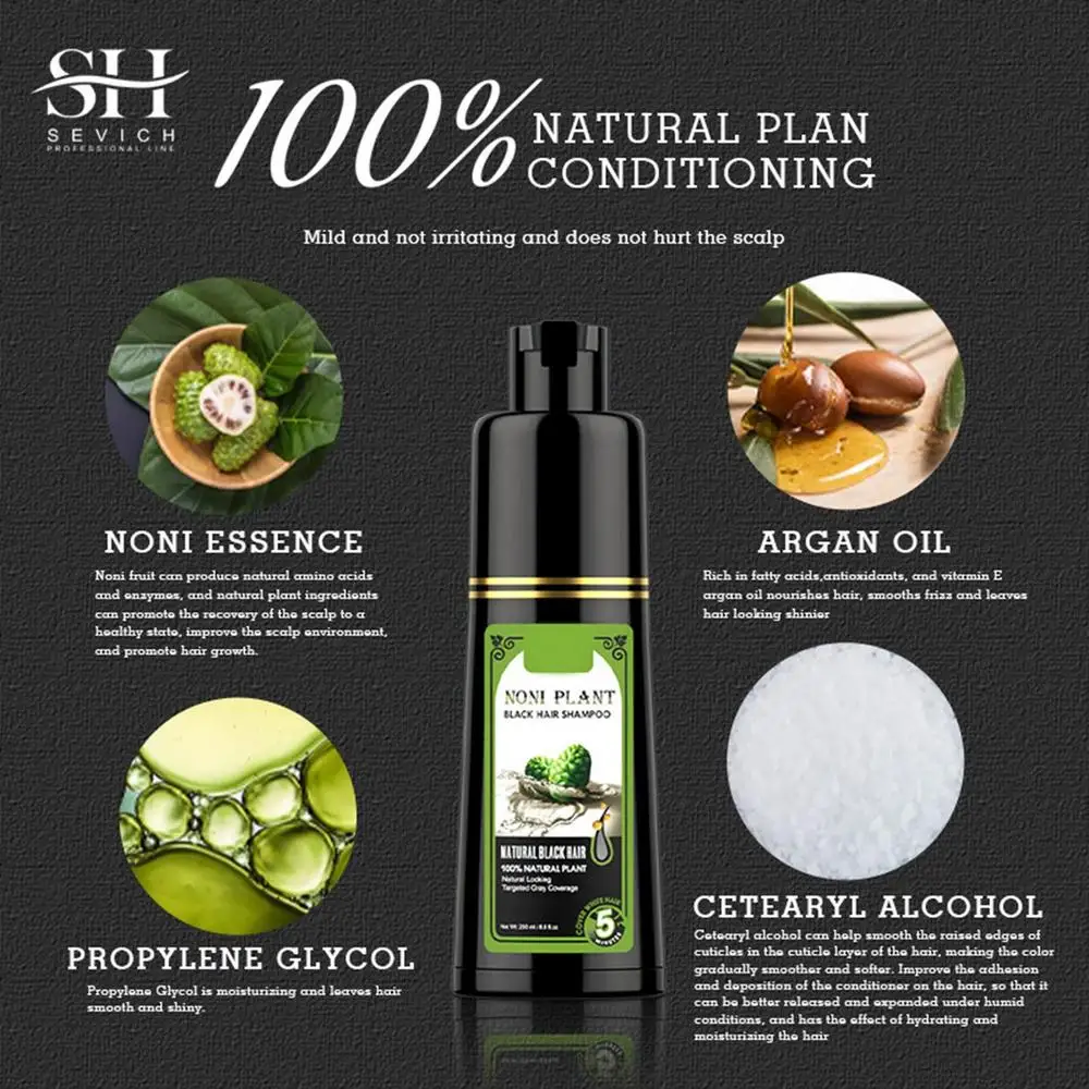 Description Picture 5 of itemBlack Color Dye Shampoo 250ml Natural Dye For Long-Lasting Hair Color Moisturizer And Lock In Color Hair Dye For Travel Dating