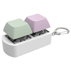Dual - Key Mechanical Fidget Clicker for Anxiety Relief and Stress Decompression (Green and Purple)