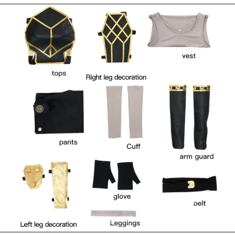 Arcane Vi Black PU Tops Uniform Cosplay Costume
