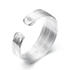 Silver Plating Open Bangle Adjustable Size Cuff Bracelet Made Of Many Silvery Color Threads Artistic Design For Women'S Jewelry 6