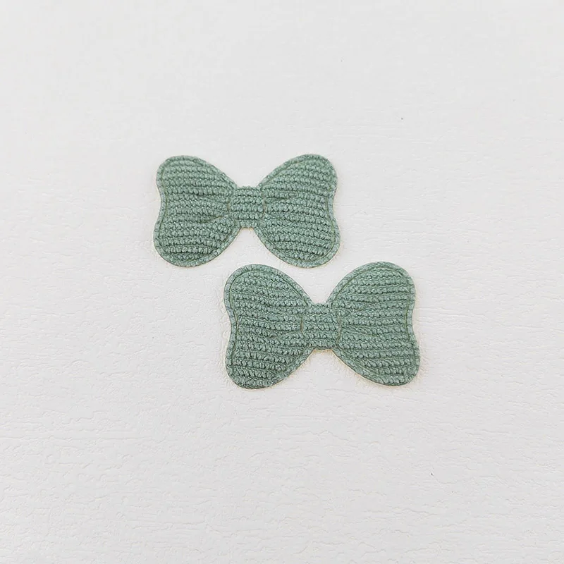 Gepolsterte Applikationen aus Filz mit Schleife, DIY-Kleidung, Hüte, Schleifenapplikation, Haarspangen-Zubehör, Aufnäher, 4 x 2,5 cm, 60 Stück – Detail 8