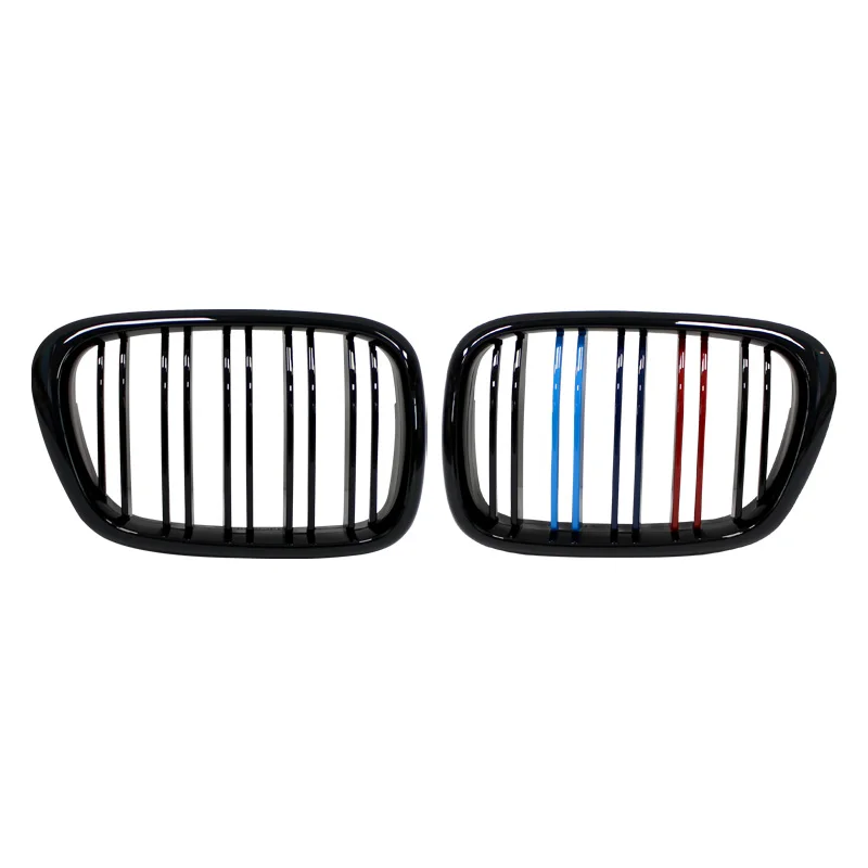 Rejilla Frontal De Riñón Para BMW E39 (1997-2003) - Negro Cromada, ABS, Para 525i, 528i, 530i, 540i, M5