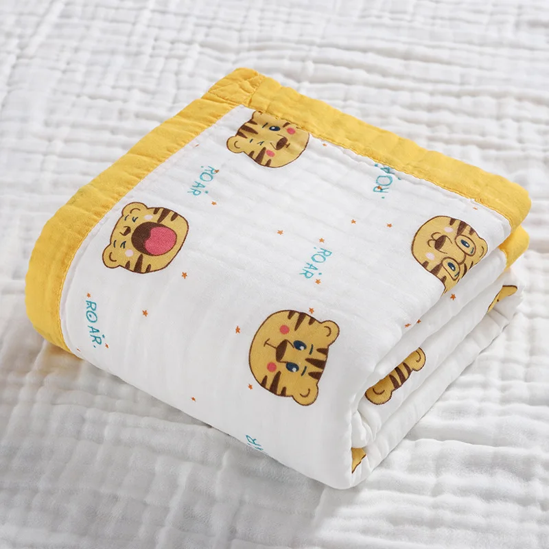 Four-layer Cotton Gauze Baby Summer Cool Quilt Breathable Children's Air Conditioning Blanket Adult Nap Towelling Coverlet
