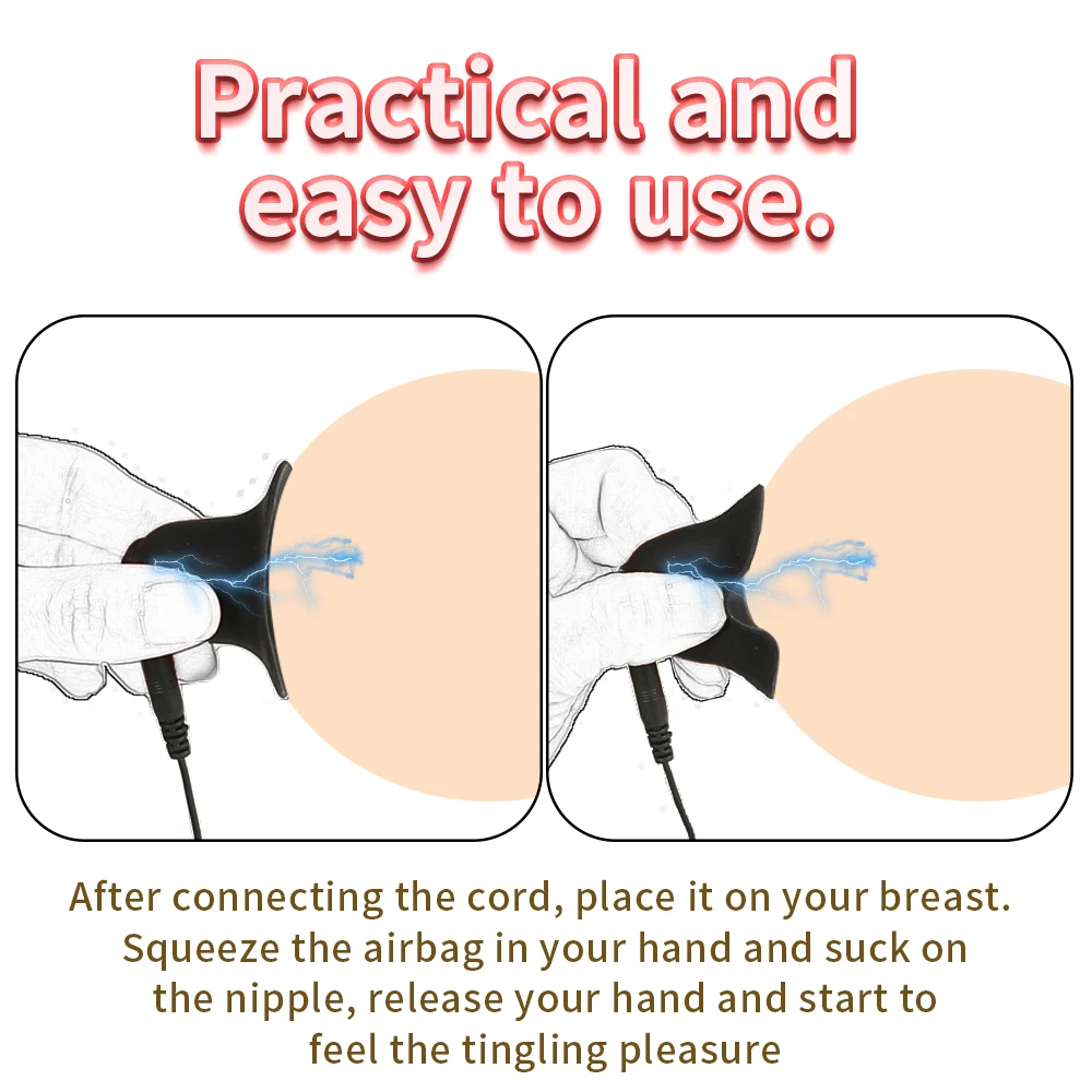 Sex Toys Electric Shocker Nipple Sucker Clamps Electro Stimulator Nipples Pussy Breast Clit Masturbator Bdsm