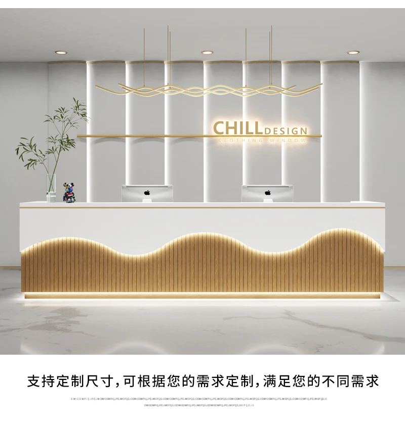 Description Picture 6 of itemCounter Computer Reception Desks Beauty Corner Rostrum Mobile White Desk Luxury Modern Mesa De Escritorio Office Desk Furniture
