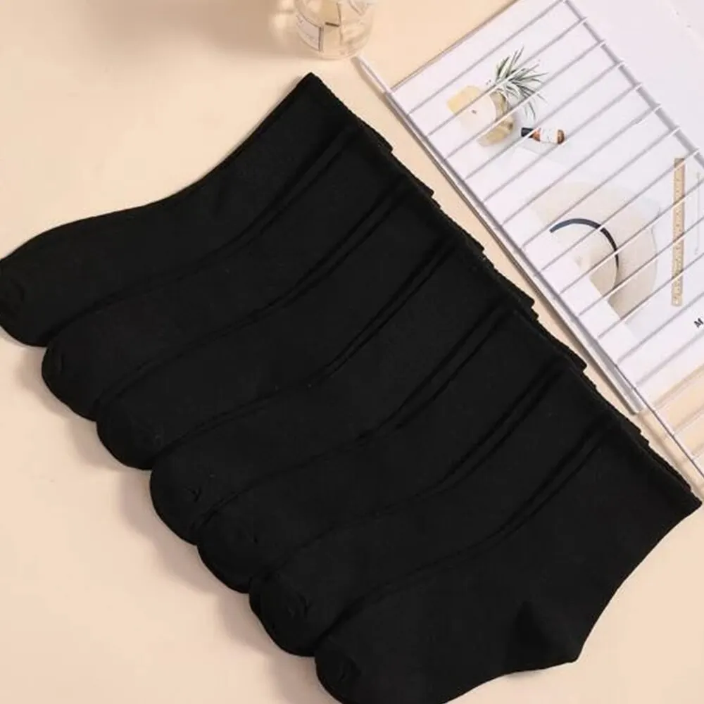 Mid Length Socks Women Classic Black White Solid Color Fashionable Casual Sports Absorbing Breathable 7/10/20 Pairs womens socks