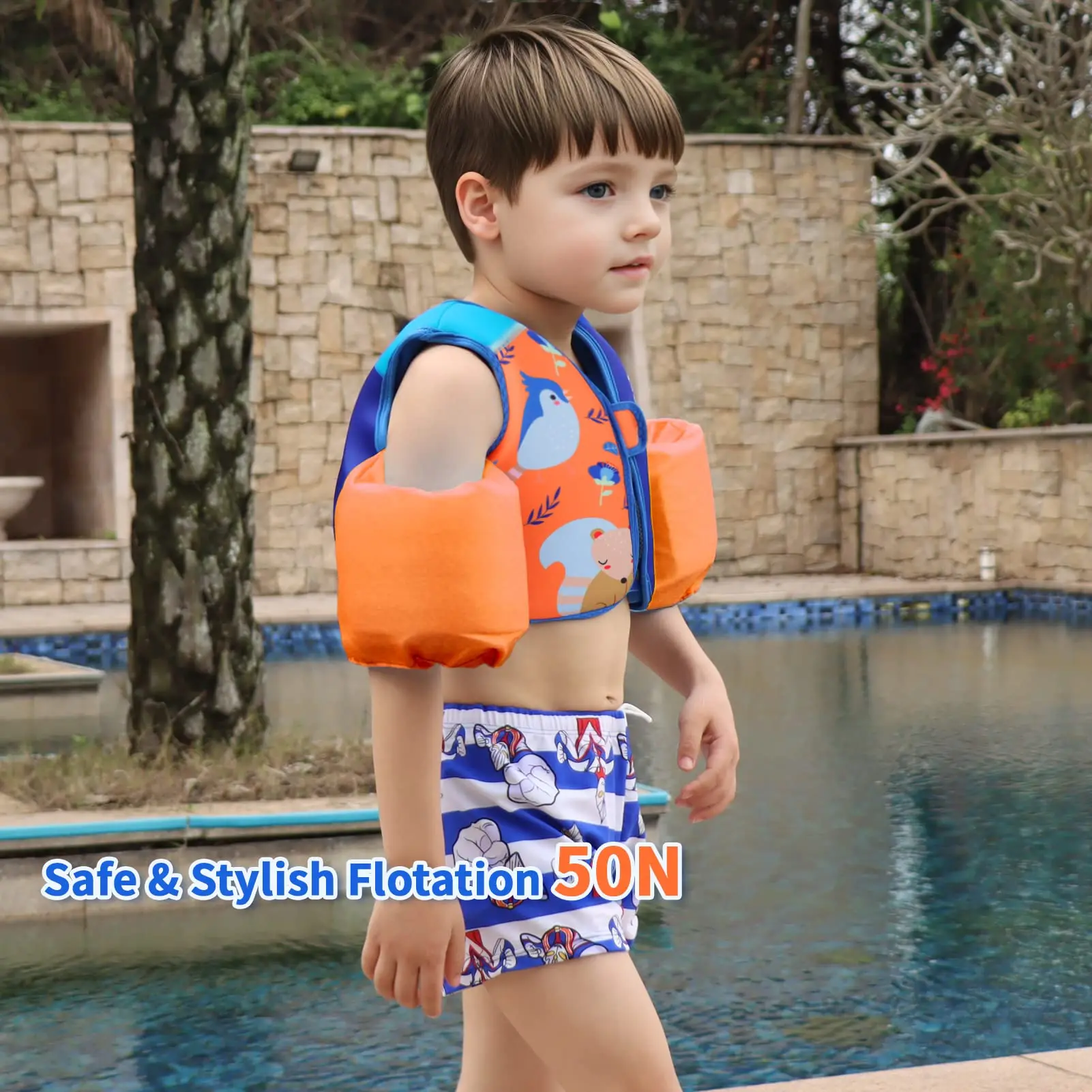 Toddler Floaties Kids Swim Vests for Girls and Boys Pool Float Jackets with Arm Water Wings for 2-6 Year Old Children 5