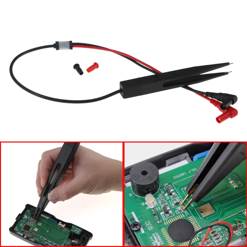 SMD SMT čipem krunýř klip dovést sonda digitální multimetr měřič tweezer kondenzátor odolnost pinzeta pro FLUKE pro vichy