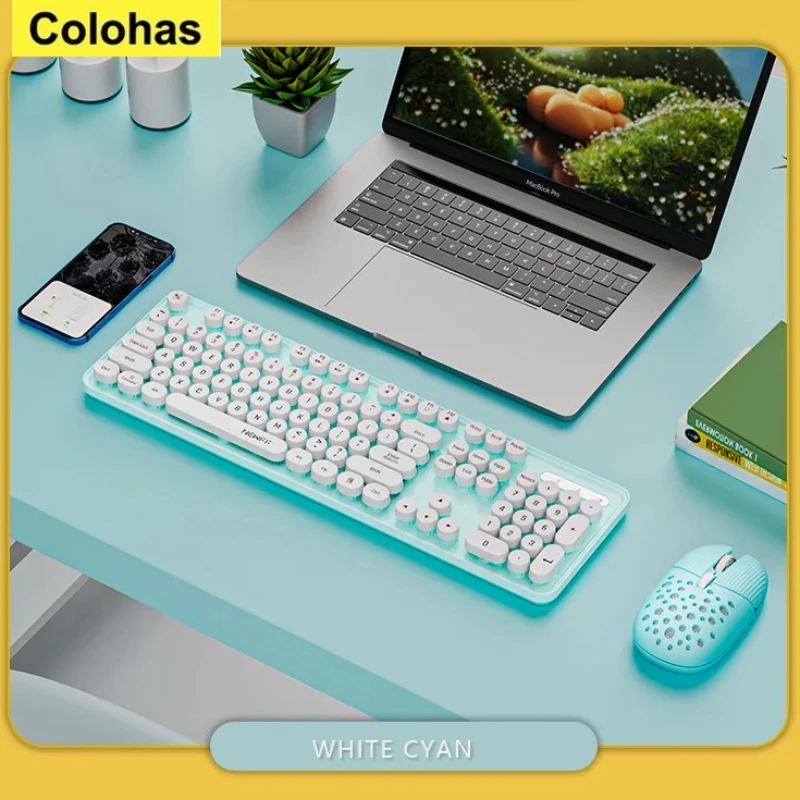 

USB Wireless Keyboard & Mouse Set/Combo battery Mixed Colours Ergonomic Design Waterproof For Laptop Desktop Computer