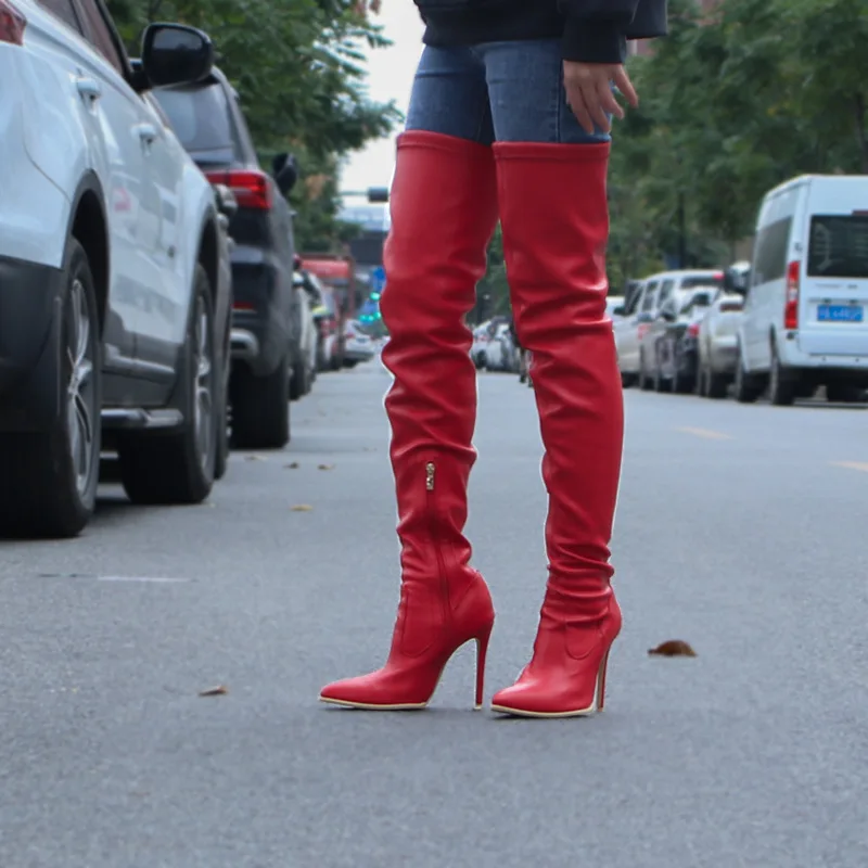 Over-the-knee Boots Pointed Heels Female Boots