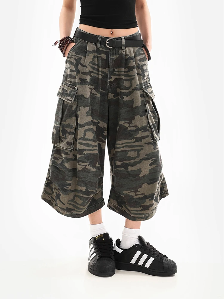Summer Women Tomboy Camouflage Japanese Abi Jorts Jean Y2K