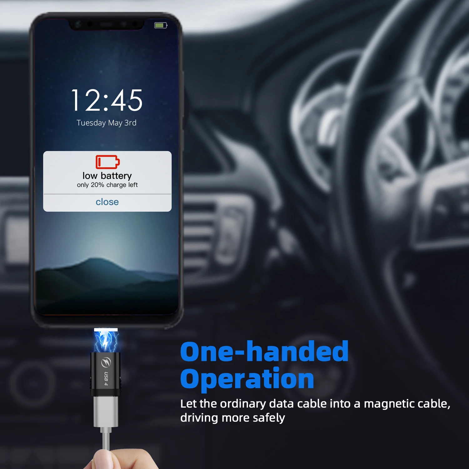 Fonken 24 pinos usb 4 adaptador magnético