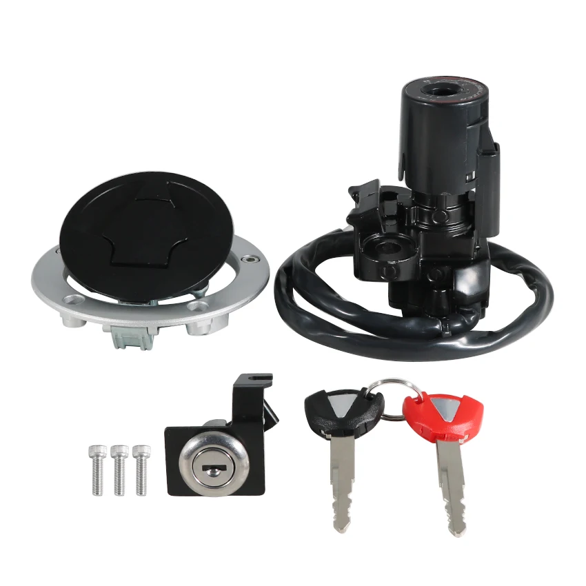 오토바이 점화 키 스위치 연료 가스 캡 시트 잠금 키트, 가와사키 ZX1000 닌자 ZX10R 27005-0568 27045-5492 51049-0030 모토용